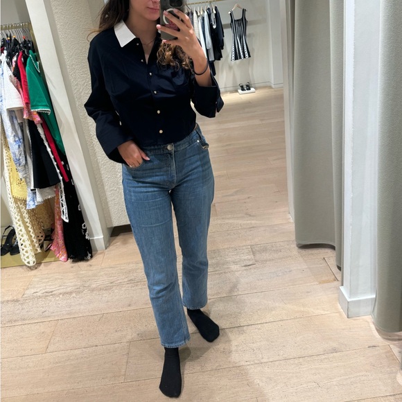 Sandro Denim - Sandro Blue Straight Leg Jeans Timeless Style